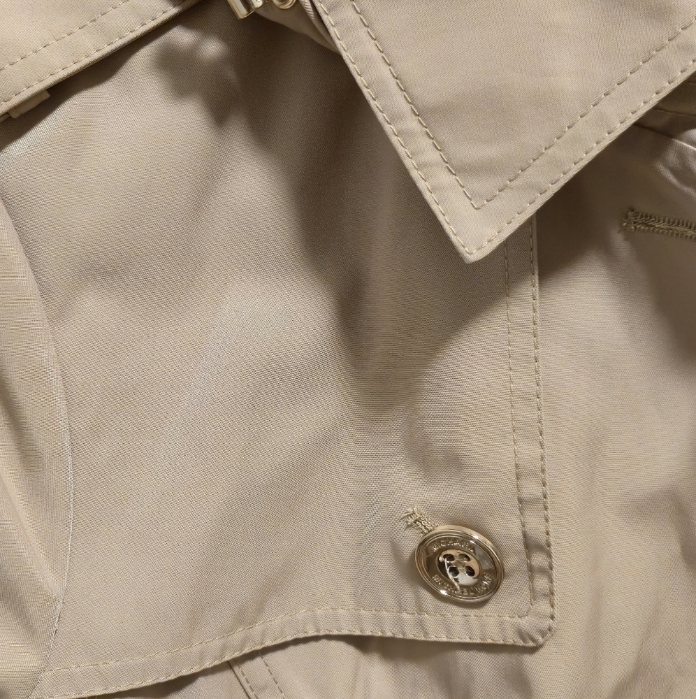 New Michael Kors Tan Hooded Trench Coat - Picture 9 of 9